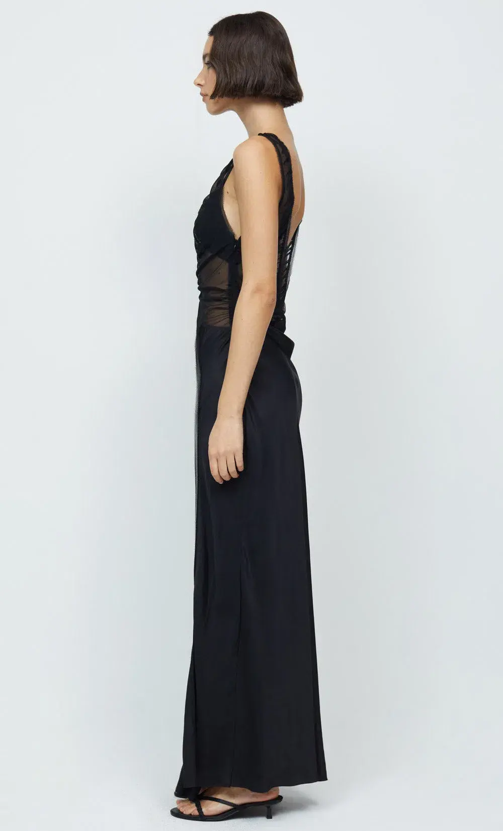 Bec & Bridge Naomi Split Maxi Dress Black Size 8 / S for rent on The Volte - main image