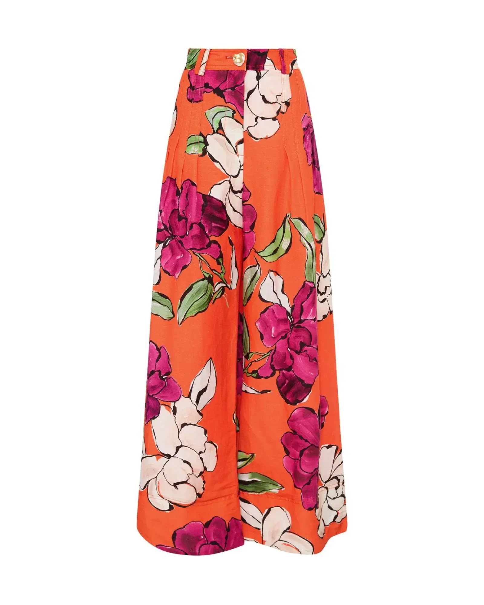 Aje Dazzling Floral Wide Leg Pant in Vivid Camellia Size XL / AU 14  - Image 6