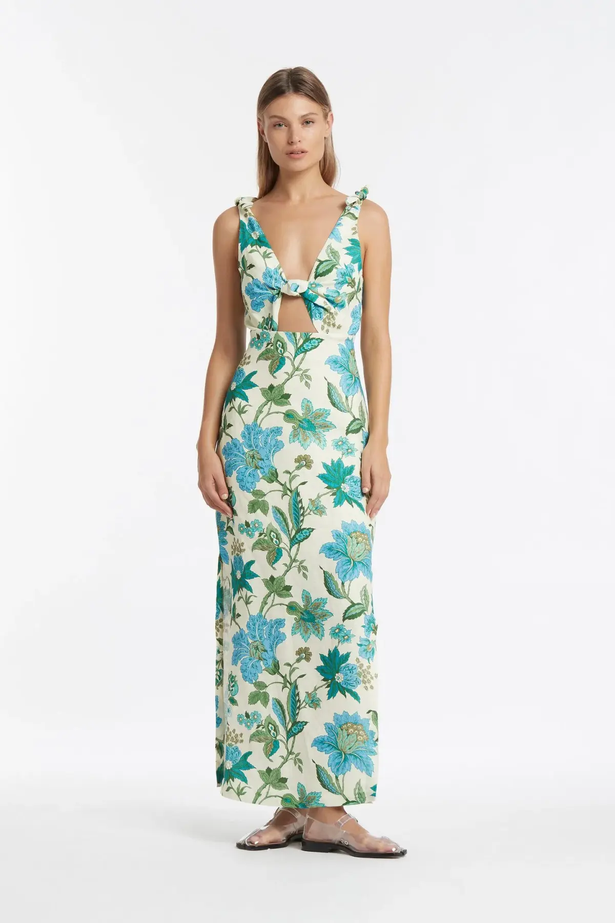 Sir the Label Alexandre Tie Midi Dress Marguerite Floral Print Size 3 / Au 12 - Image 1