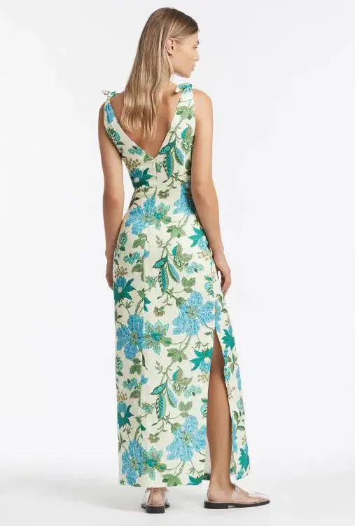 Sir the Label Alexandre Tie Midi Dress Marguerite Floral Print Size 3 / Au 12 for rent on The Volte - main image