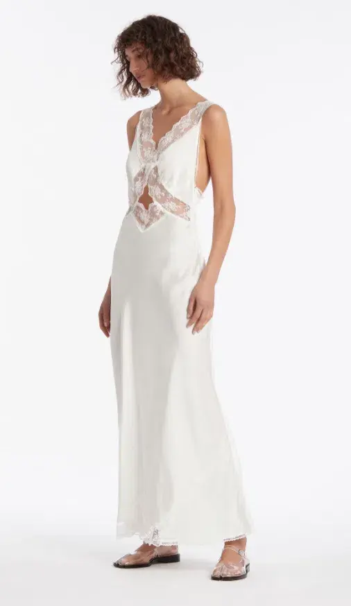 Sir the Label Aries Cut Out Gown in Ivory Size 0 / AU 6 - Image 3