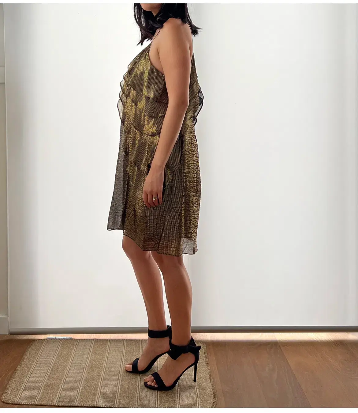 Zimmermann Metallic Frill Dress Gold Size 2 / Au 12  - Image 3