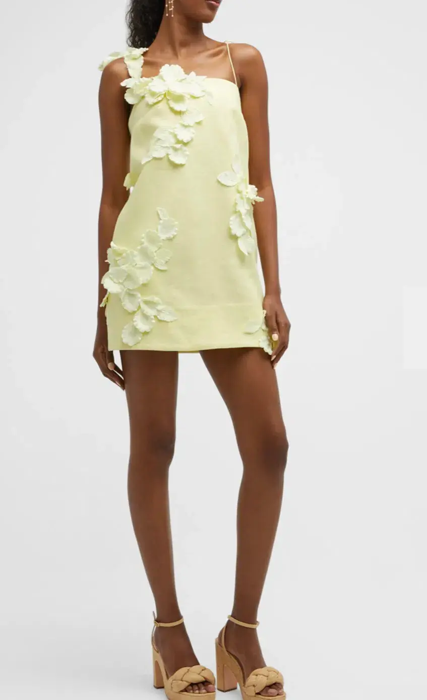 Zimmermann High Tide Shift Flower Mini Dress Yellow Size 1 / Au 10 - Image 3