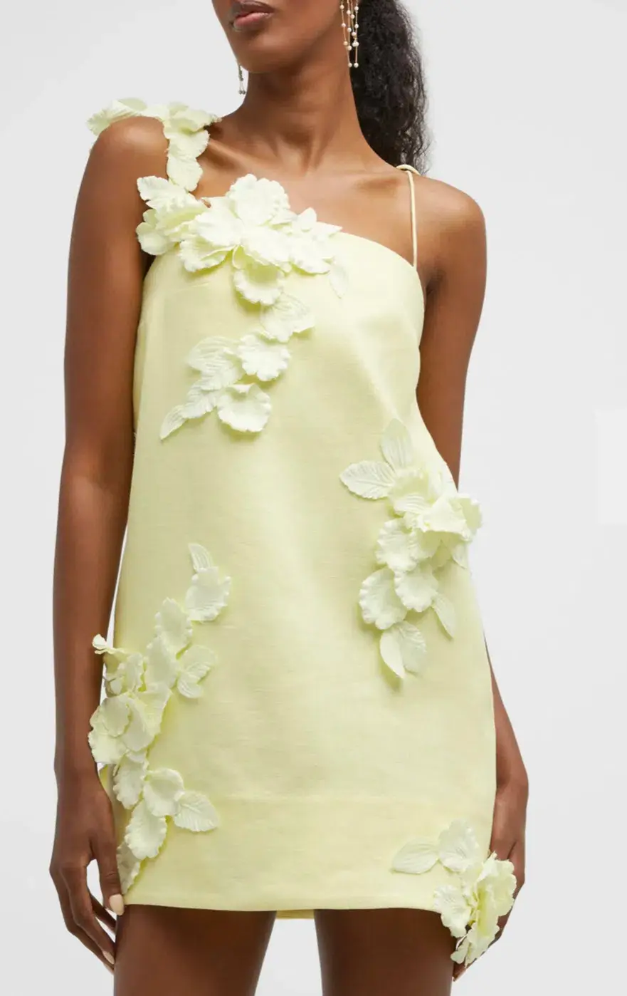 Zimmermann High Tide Shift Flower Mini Dress Yellow Size 1 / Au 10 - Image 4