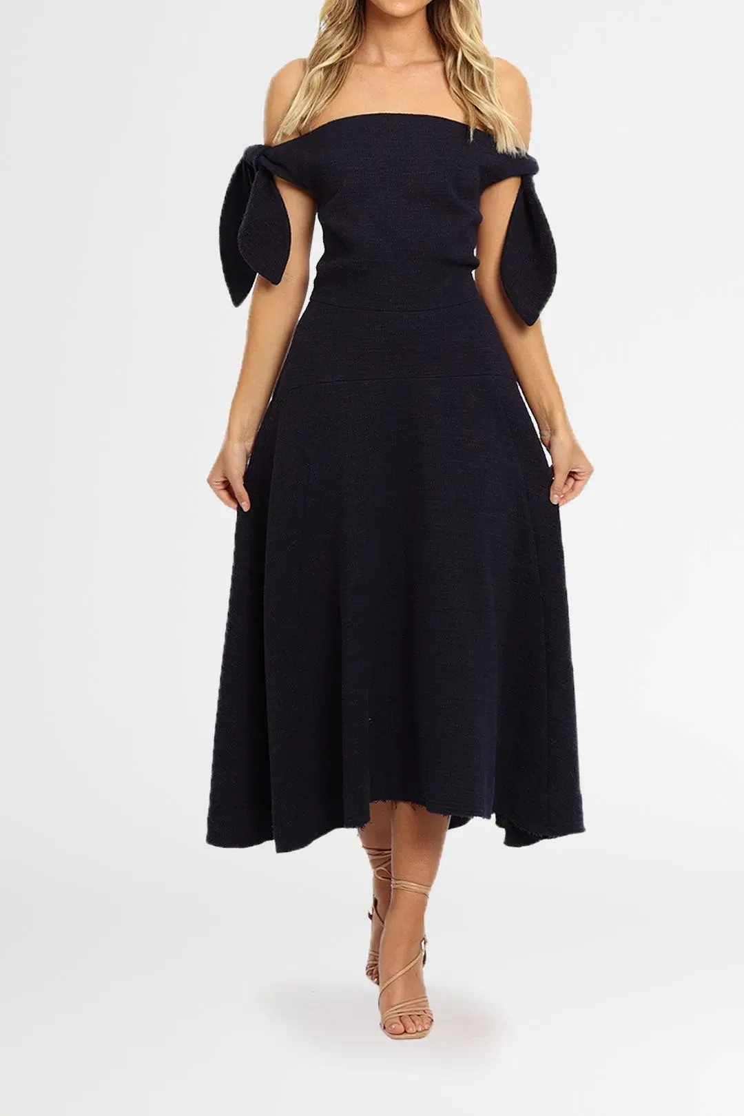 Camilla and Marc Bancroft Off Shoulder Dress Indigo Size 8  - Image 2