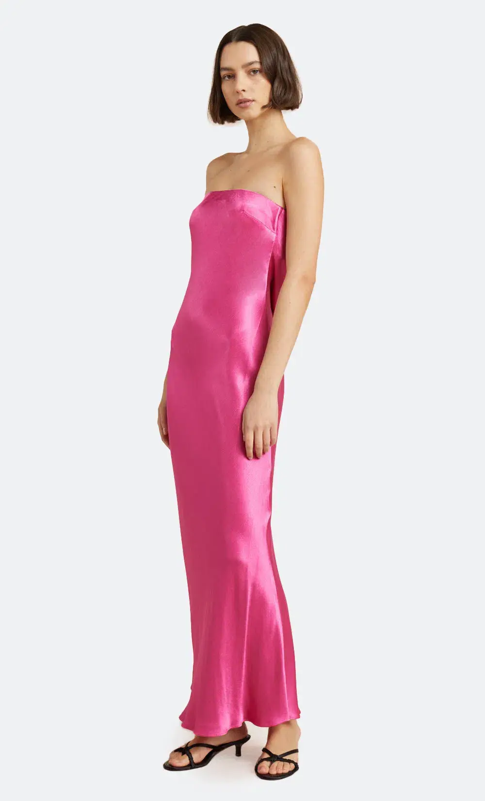 Bec & Bridge Moon Dance Strapless Dress Deep Pink Size 10  - Image 2