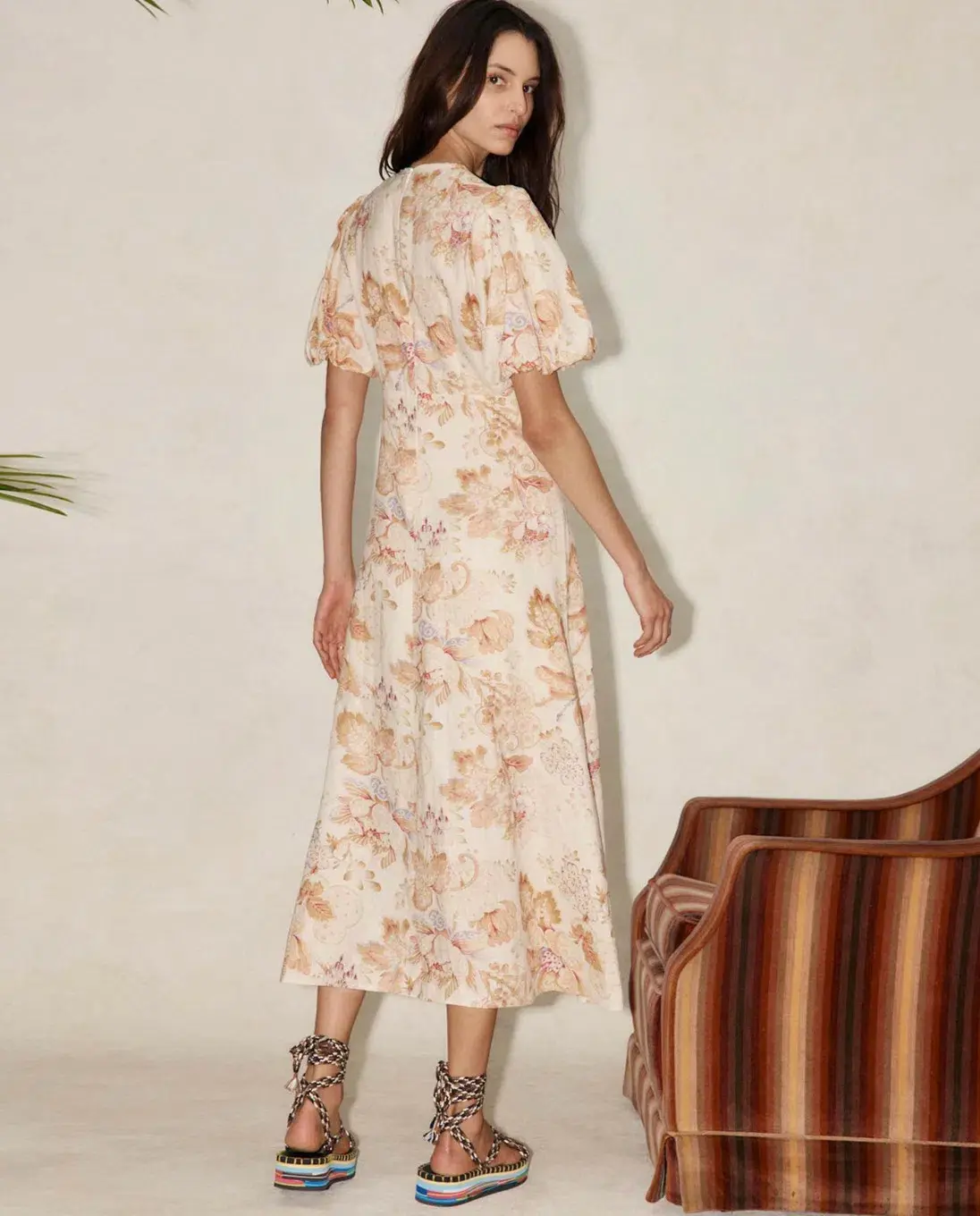 Alémais Philomena Midi Dress Print Size 12  - Image 4