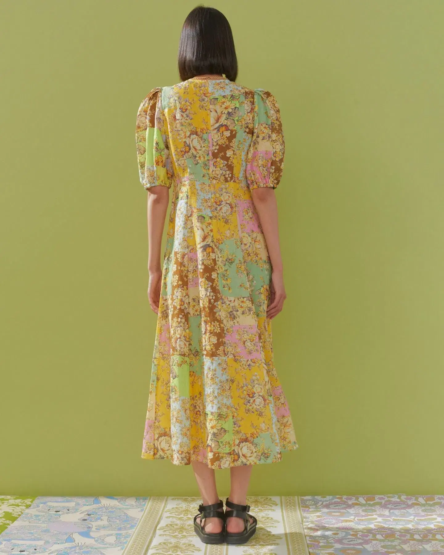 Alémais Matilde Midi Dress Floral Size 12 - Image 3