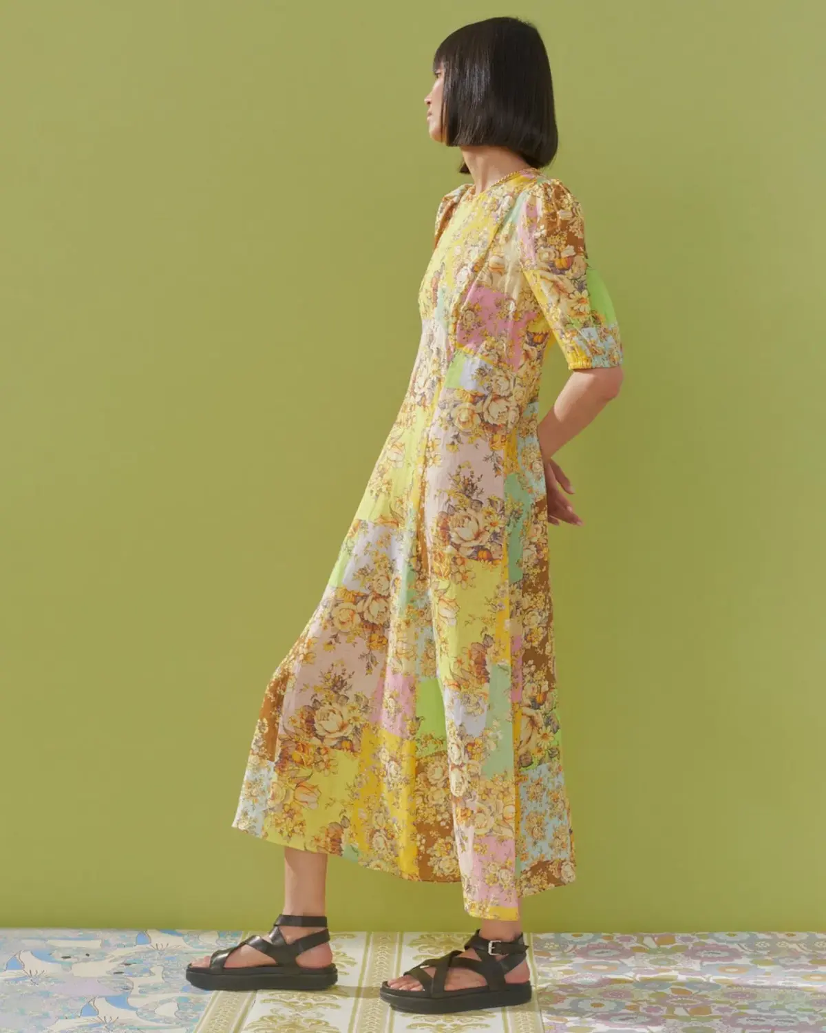 Alémais Matilde Midi Dress Floral Size 12 - Image 4