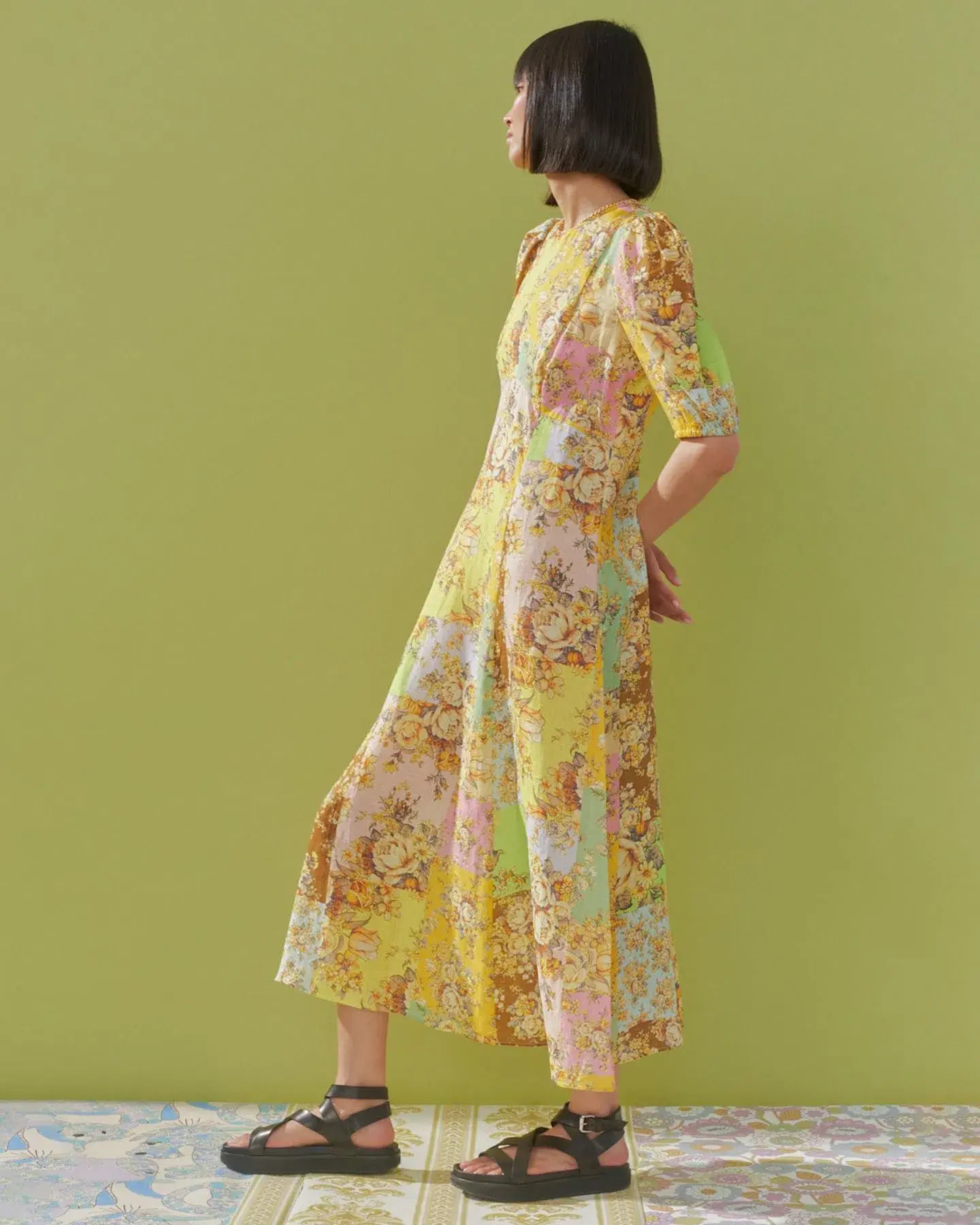 Alémais Matilde Midi Dress Floral Size 12 - Image 4