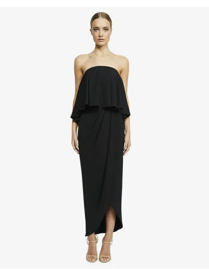 Shona Joy Strapless Frill Maxi Dress Size 8  - Image 1