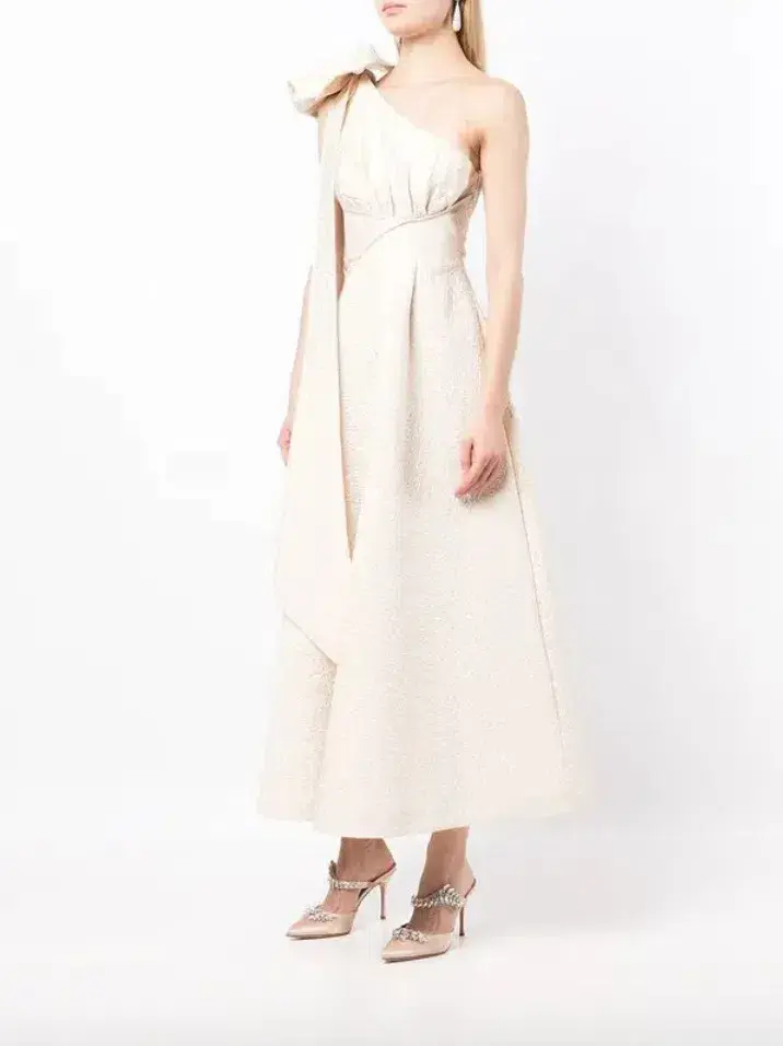 Rachel Gilbert Malea Midi Dress Stone Size AU 6 for rent on The Volte - main image