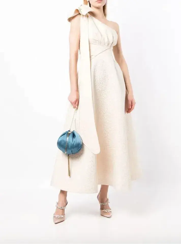 Rachel Gilbert Malea Midi Dress Stone Size AU 6 - Image 1