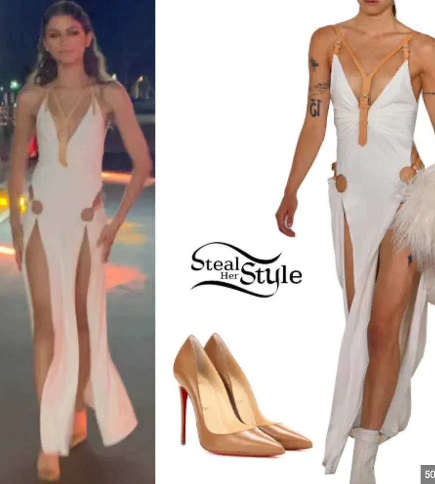 Dion Lee Bridle Gathered Dress White Size 6 / XS for rent on The Volte - main image