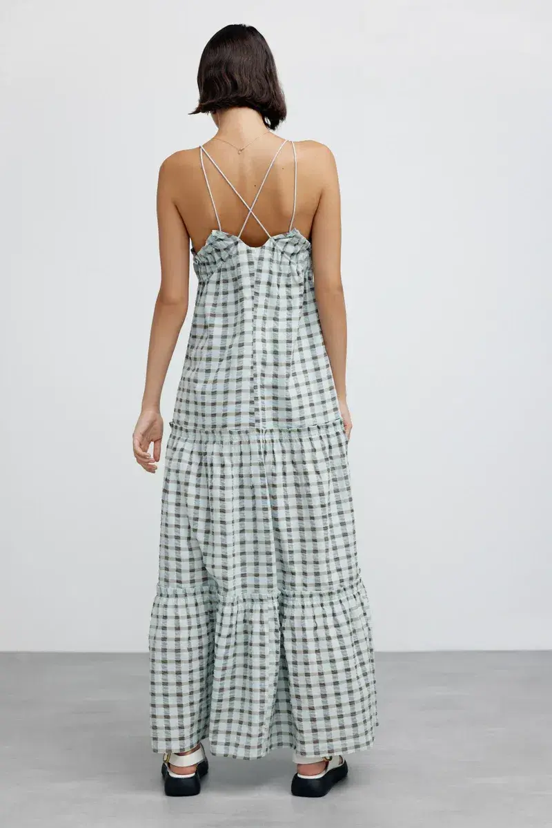 Significant Other Emily Maxi Dress in Mint Check Size 8 - Image 3