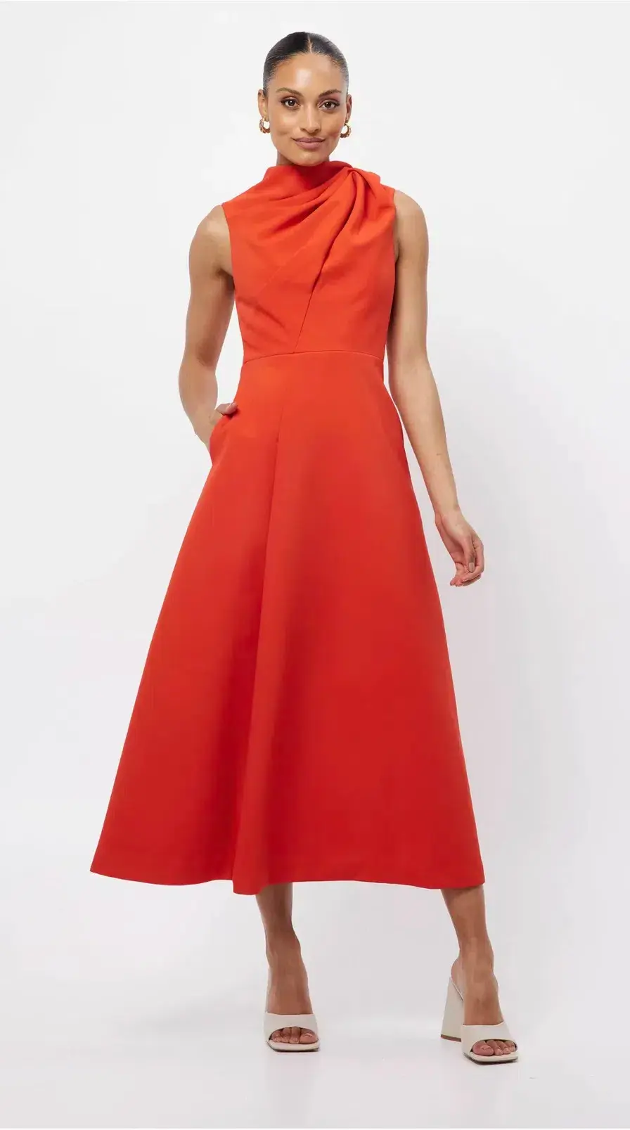 Mossman Cosmic Midi Dress Chili Size 8 - Image 1