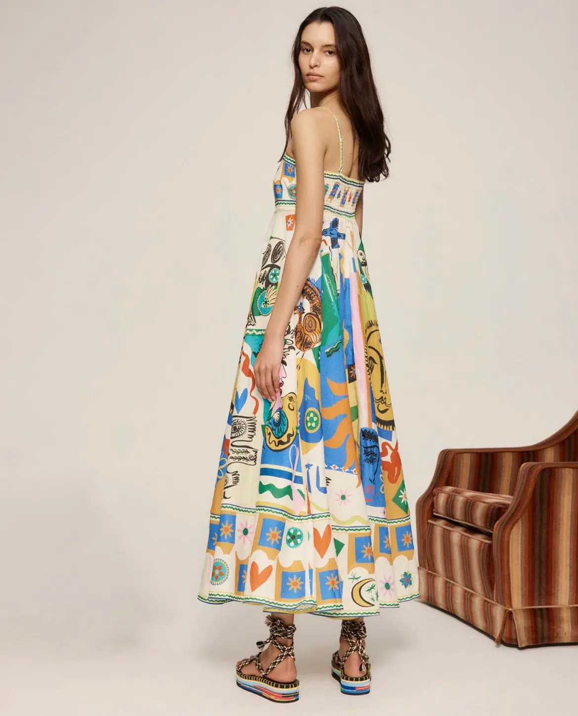 Alemais Soleil Sundress Print Size 6 - Image 4