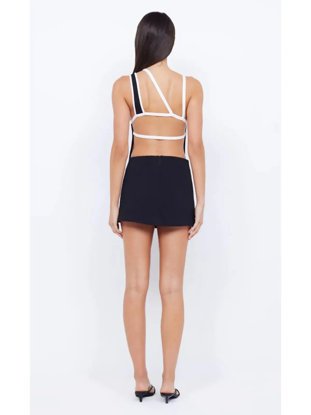 Bec & Bridge Deon Split Mini Skirt Black Size AU 6 - Image 3