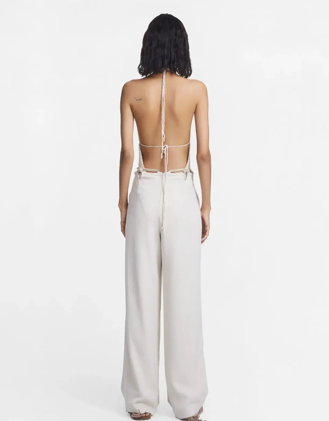 Dion Lee Macrame Pant in Ivory Size XS / AU 6 for rent on The Volte - main image