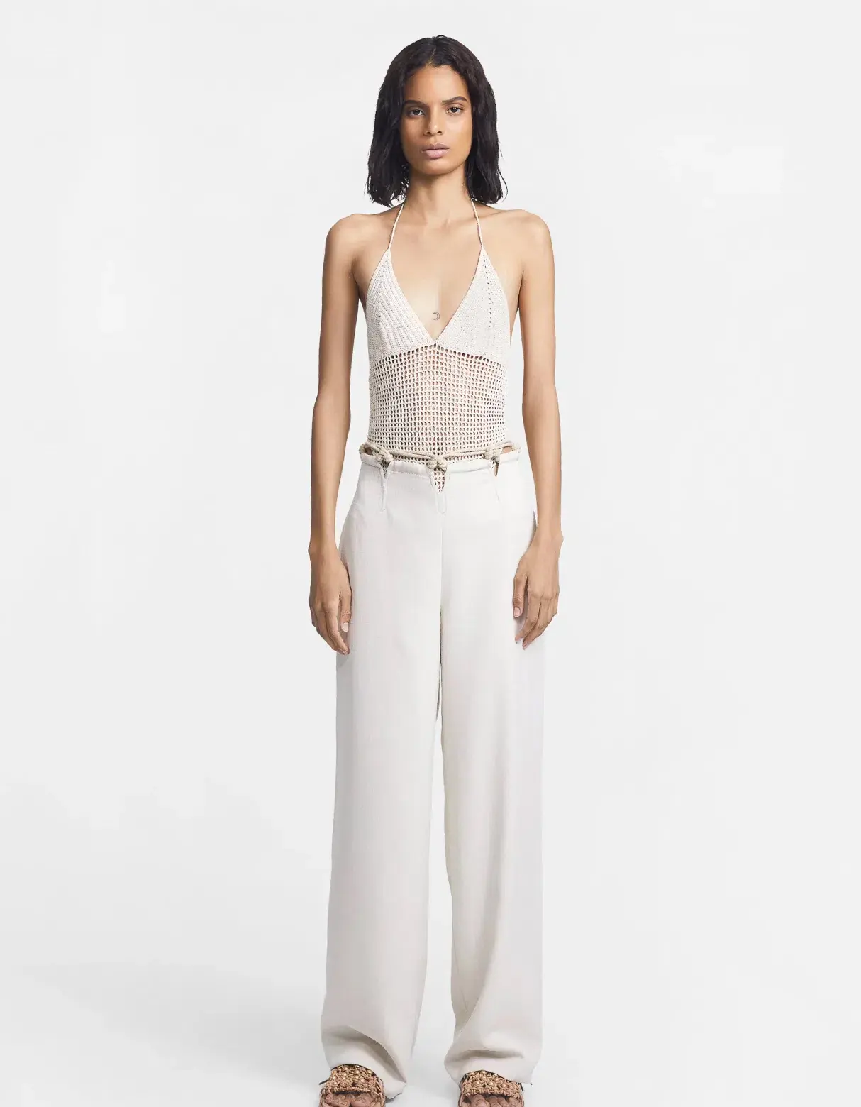 Dion Lee Macrame Pant in Ivory Size XS / AU 6 - Image 1