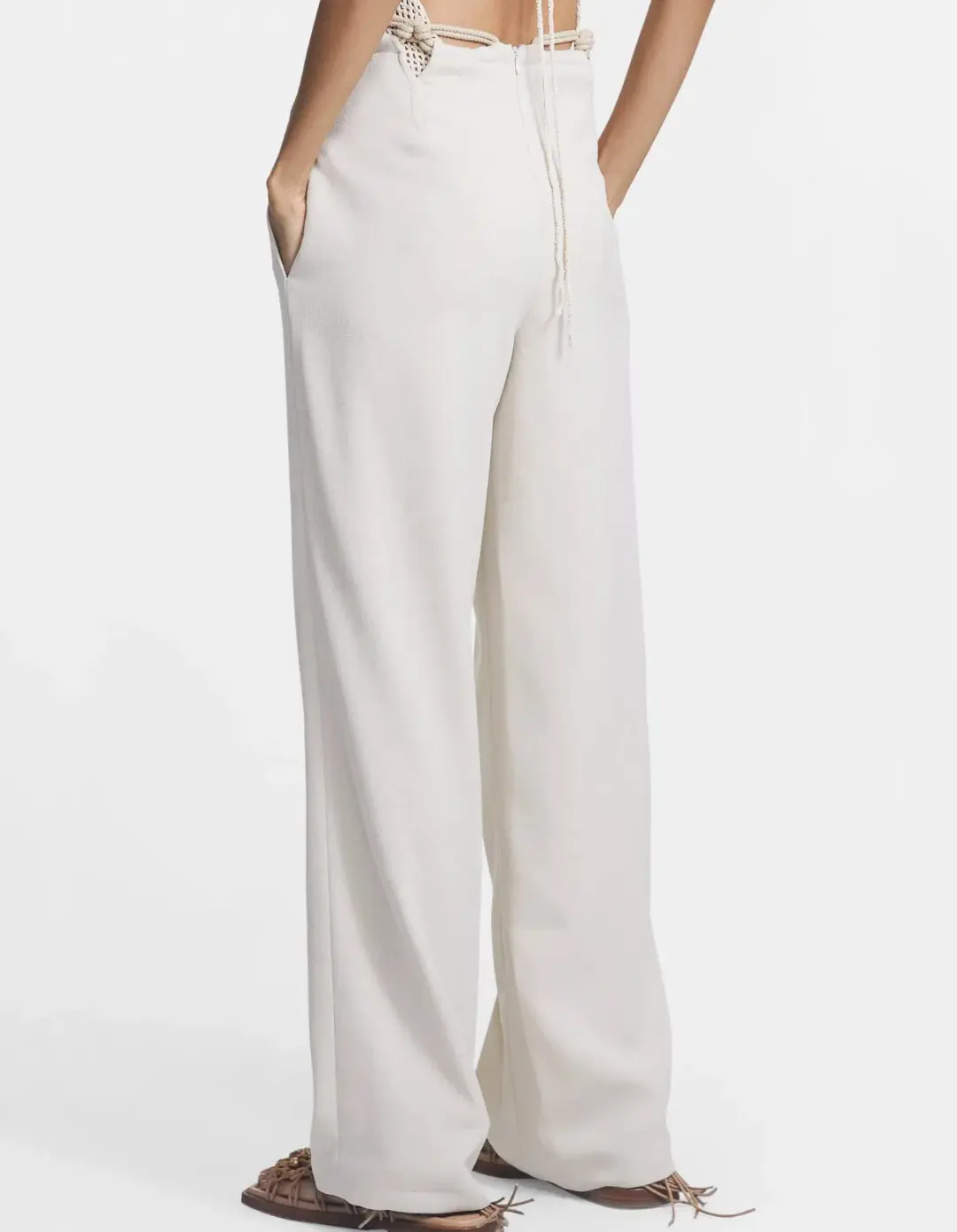 Dion Lee Macrame Pant in Ivory Size XS / AU 6 for rent on The Volte - main image