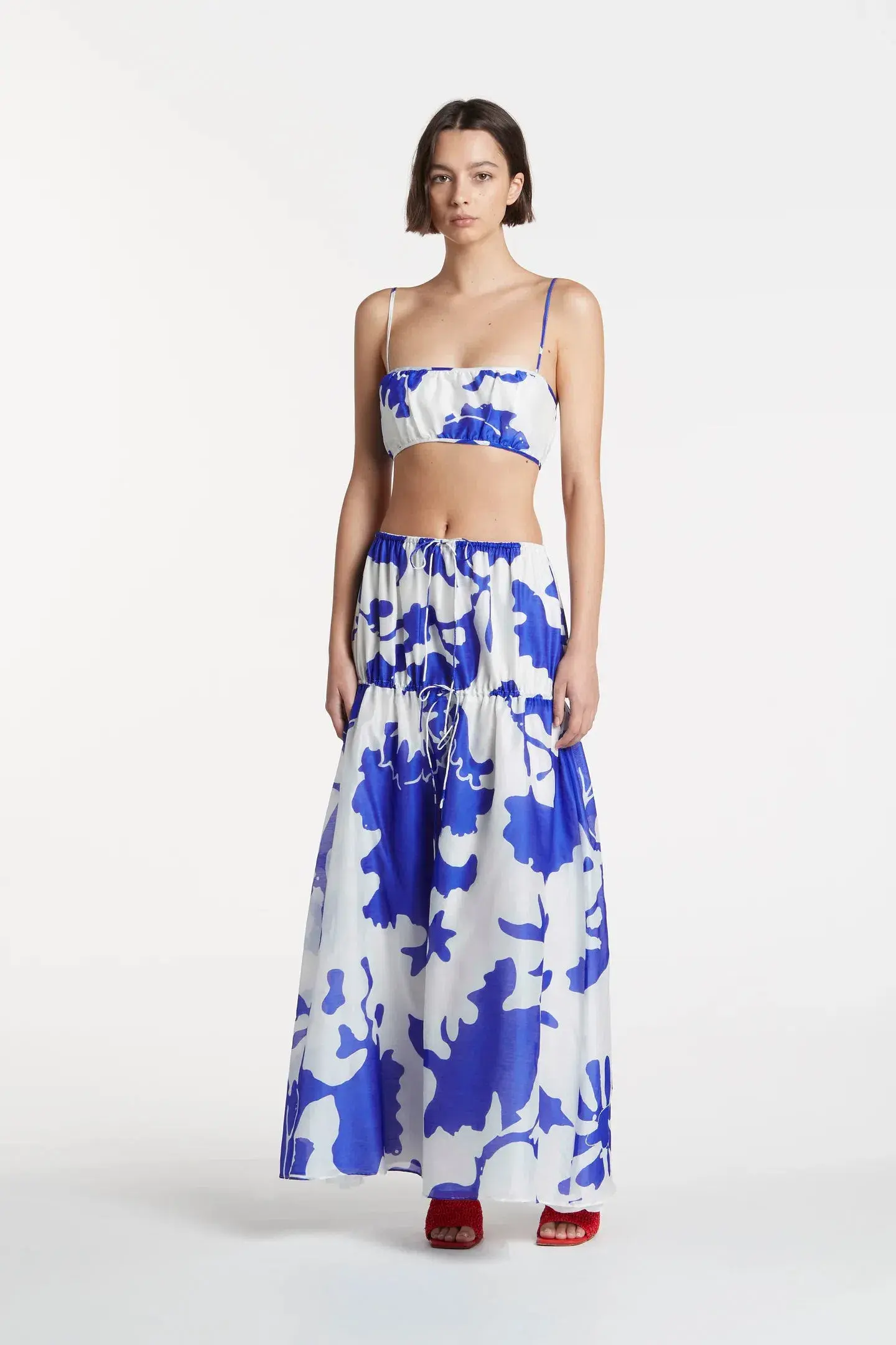 Sir the Label Vivi Crop and Skirt Set Merce Abstract Print Size 6 - Image 1