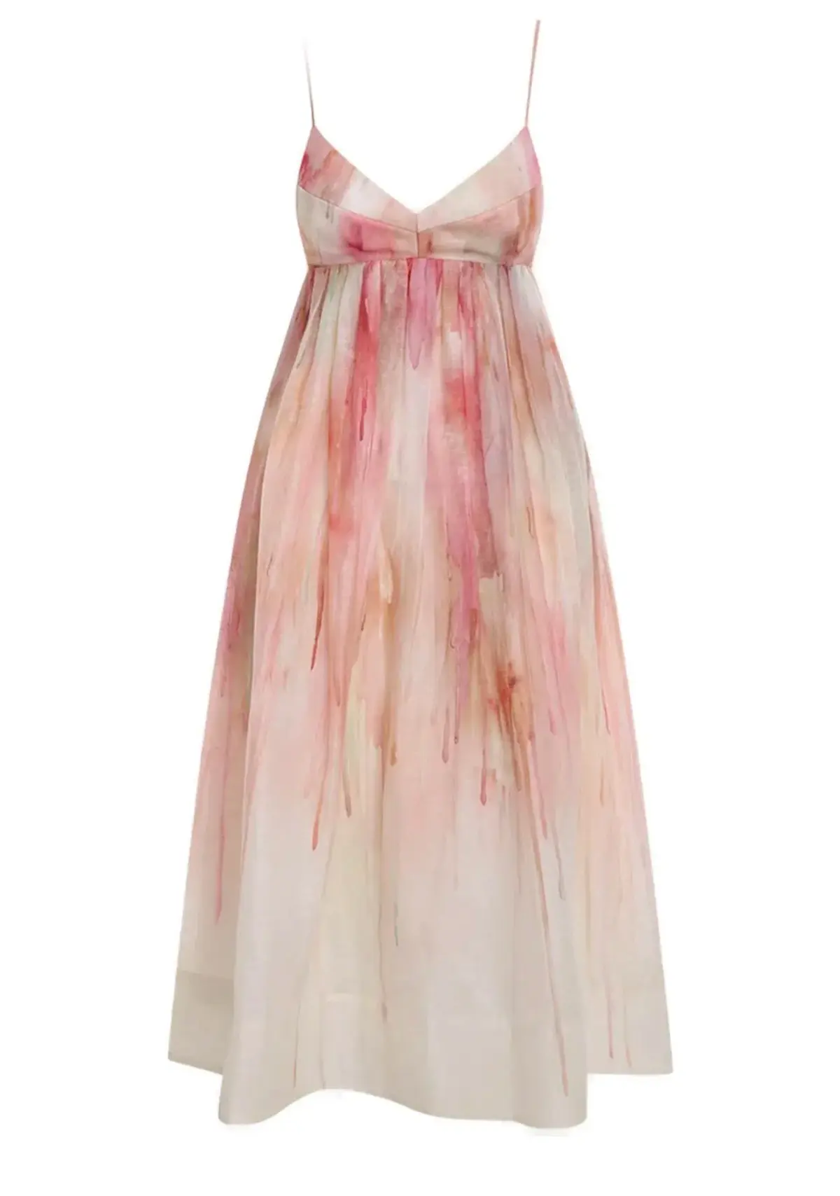 Zimmermann Dancer Empire Line Midi Dress Pink Size 8 - Image 4