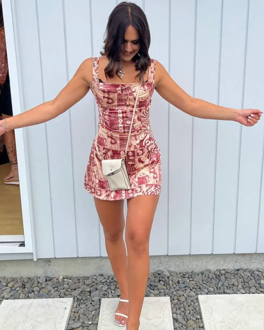 Miaou Wanted Ginger Mini Dress Print Size S/Au 8 - Image 3