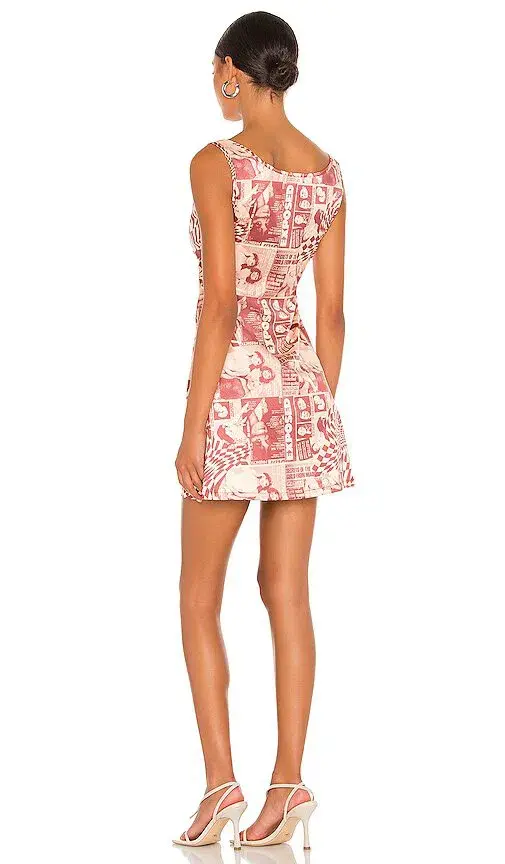 Miaou Wanted Ginger Mini Dress Print Size S/Au 8 - Image 5