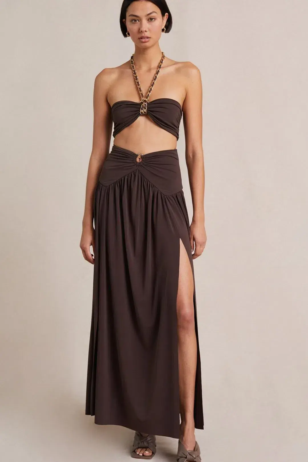 Bec & Bridge Joelene Top and Skirt Set in Cognac Size 8 - Image 1