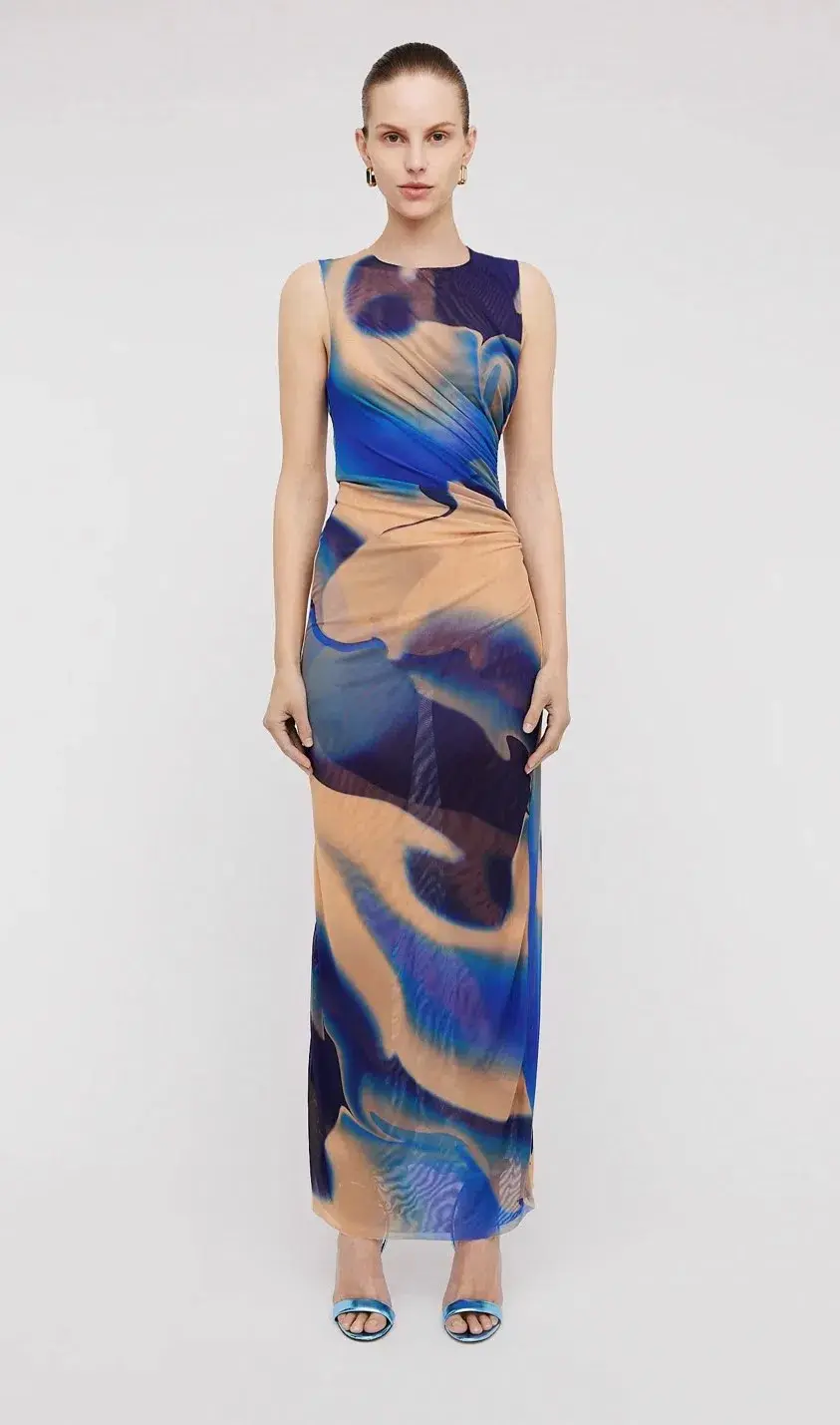 Scanlan Theodore Italian Watercolour Dress Multi Size 6/XS - Image 1