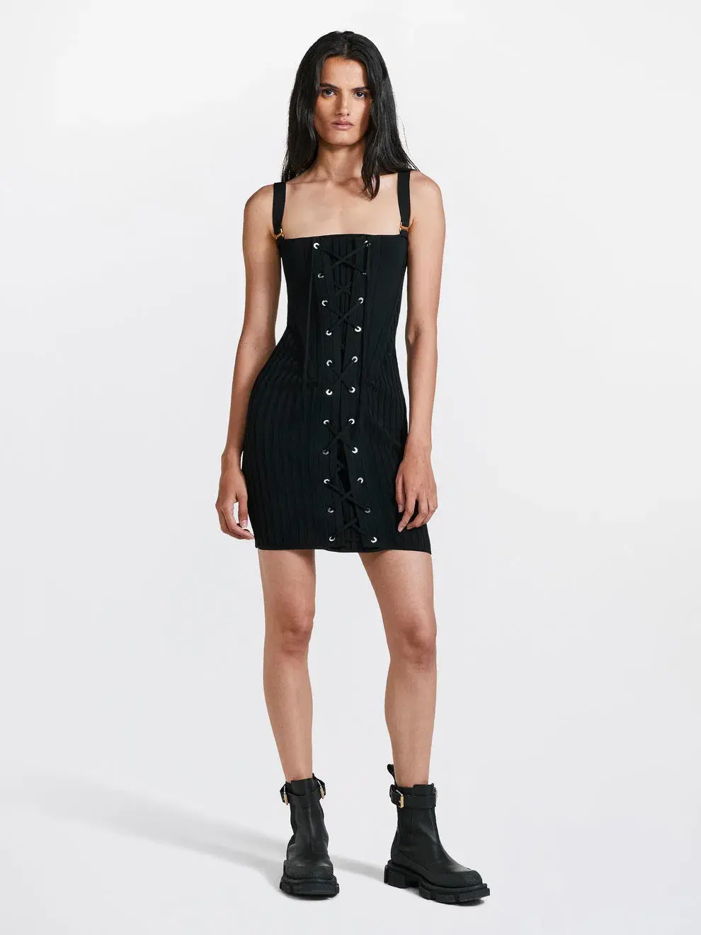 Dion Lee Laced Corset Dress Black Size S/Au 8  - Image 1
