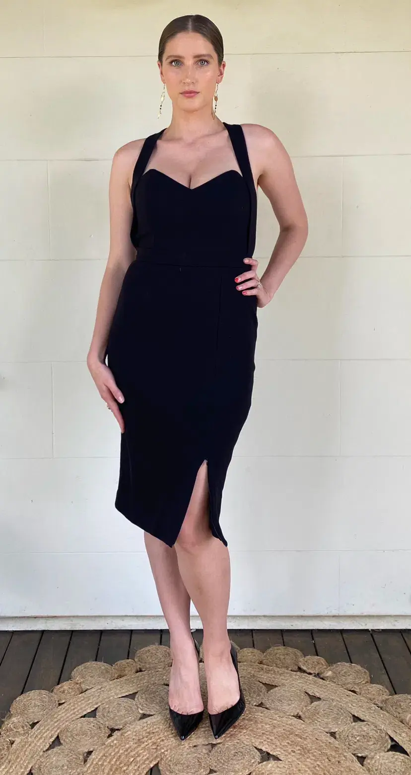Nicholas Black Sleeveless Midi Pencil Dress Size 10 - Image 1