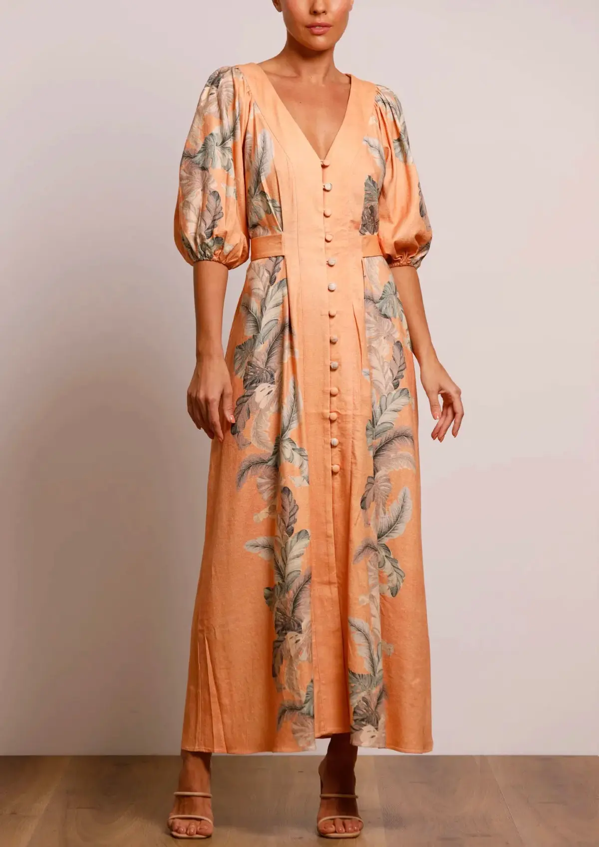 Pasduchas Horizon Midi Dress Earth Size 10 - Image 1