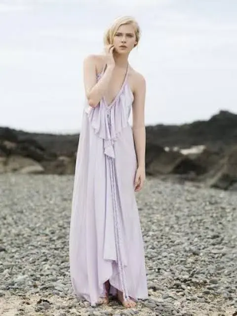 Lisa Brown Silver Silk Poppy Dress Size 12 - Image 1