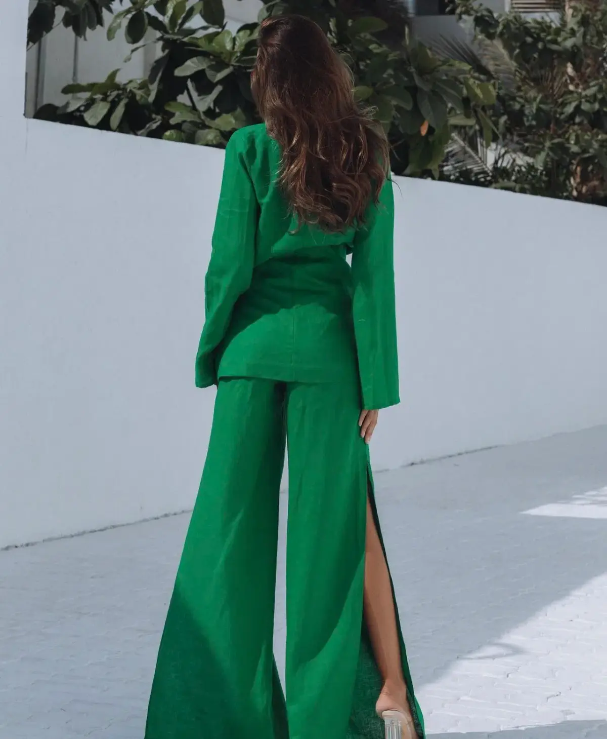 Chic Le Frique Abeni Linen Set Green Size 8  - Image 4