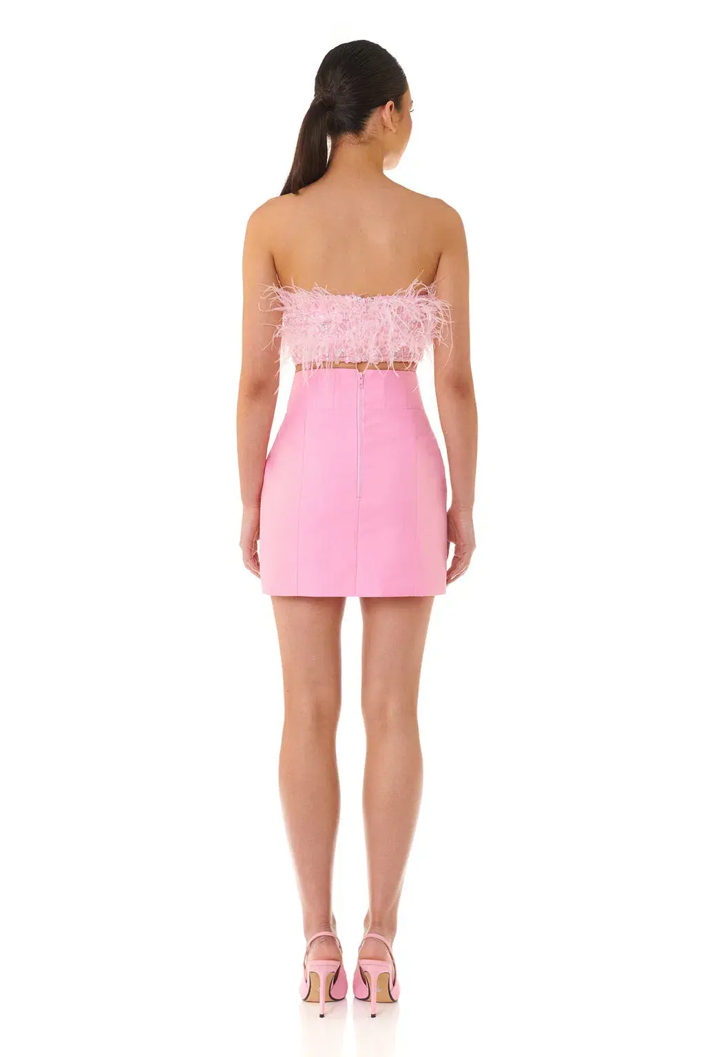 Eliya The Label Simone Skirt & Heather Top Set Pink Size S/Au 8  for rent on The Volte - main image