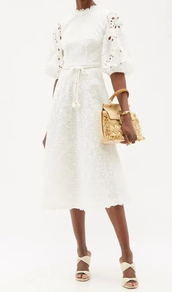 Zimmermann Lola Embroidered Midi Dress White Size 3 / Au 14 - Image 3