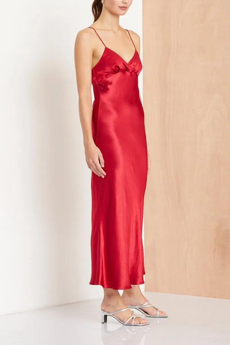 Bec & Bridge Vision of Love Midi Dress Red Size 12 - Image 1