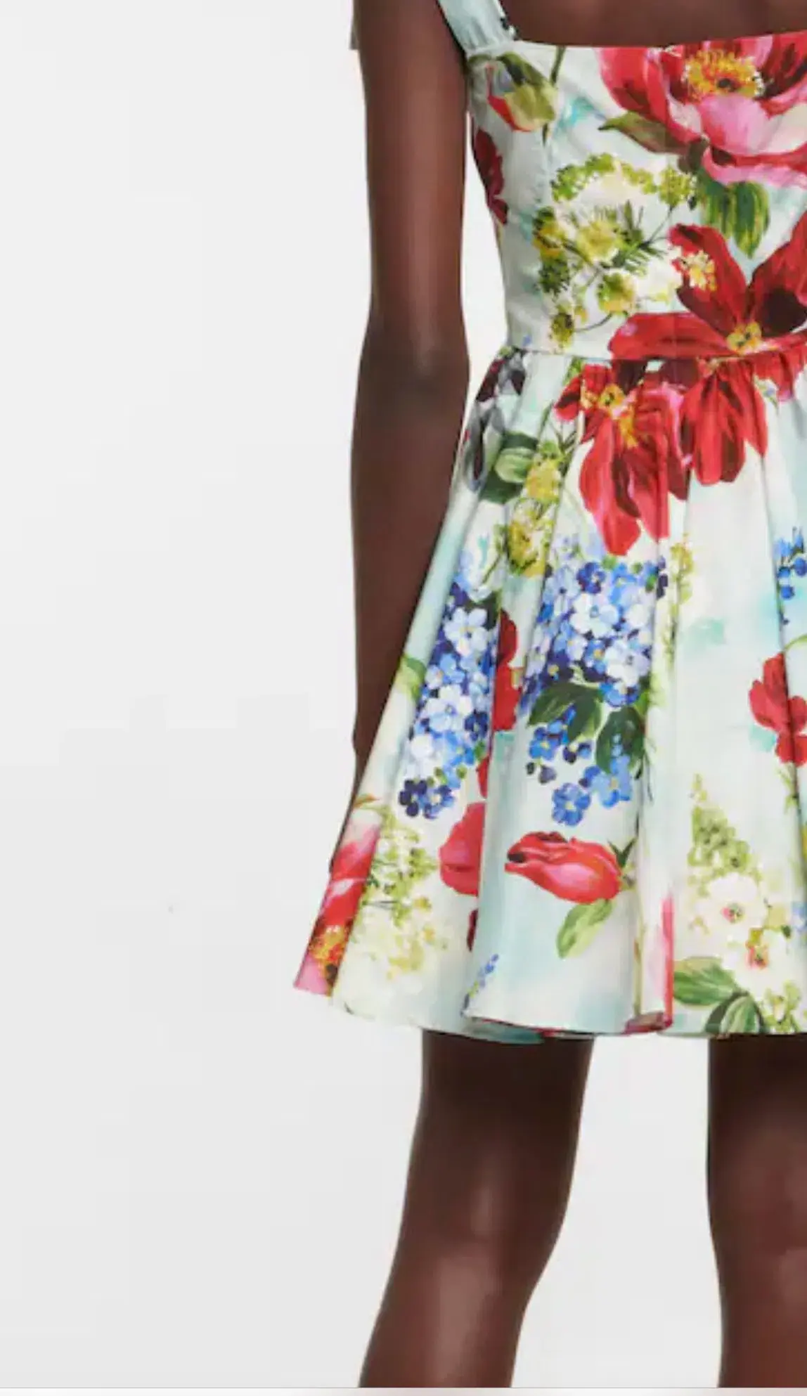 Dolce & Gabbana Cotton Poplin Mini Dress Floral Size 12 - Image 6