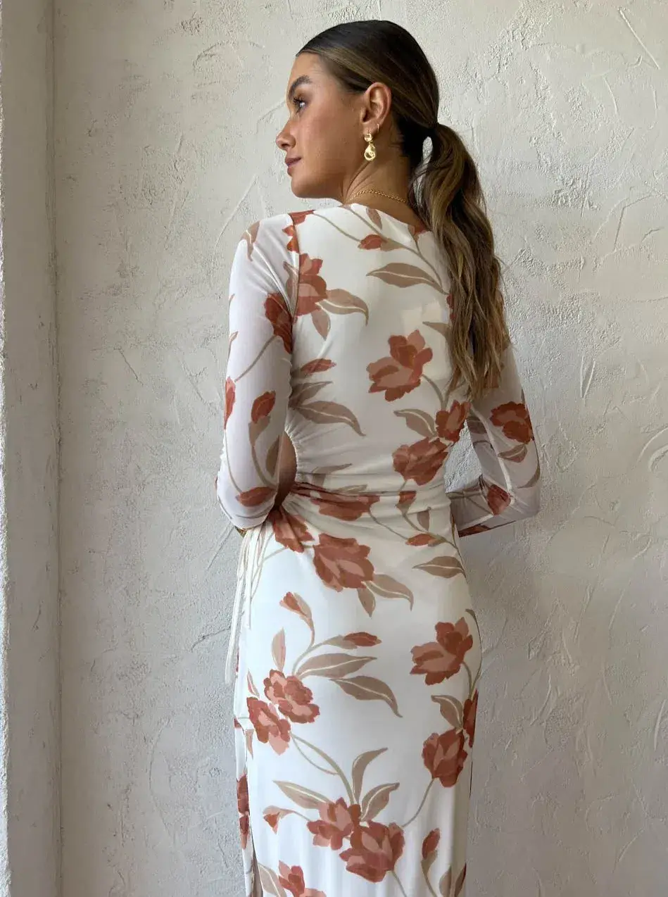 Hansen & Gretel Athena Dress Ivory Floral Size L / Au 12 for rent on The Volte - main image