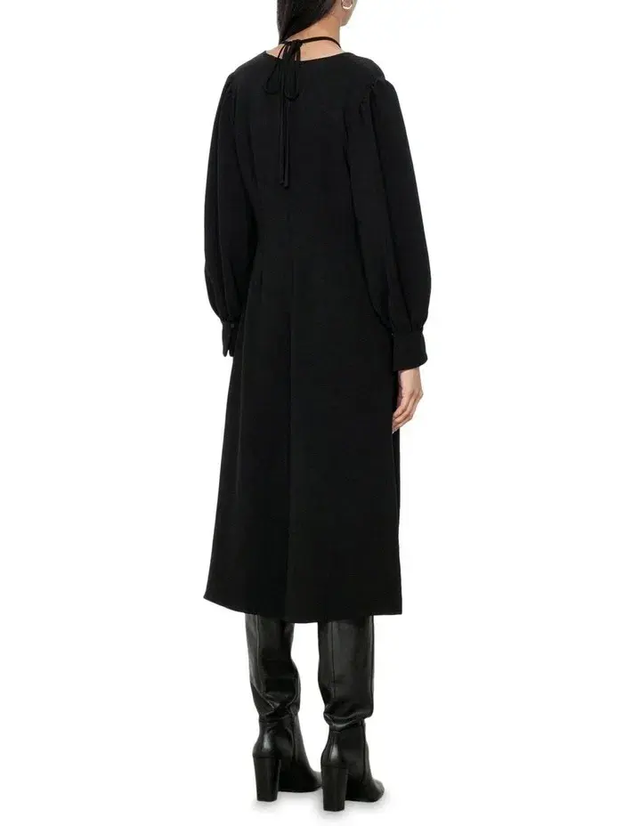 Veronika Maine Eco Crepe Midi Dress Black Size 6 - Image 3