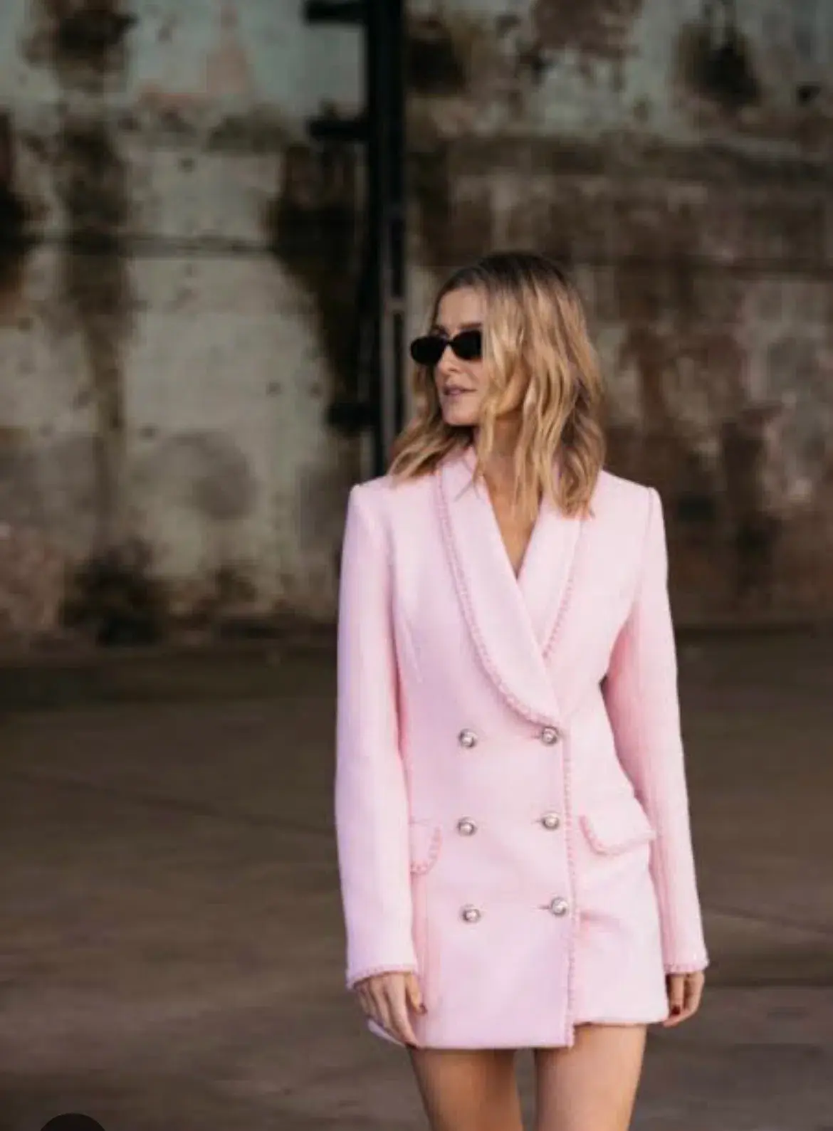 Rebecca Vallance Garance Crepe Blazer Dress Pink Size 10 - Image 2