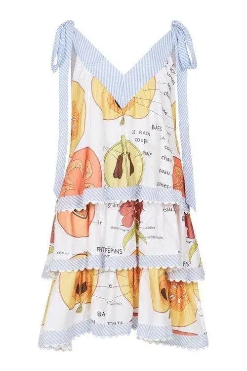 Binny Fruit Dress Print Size 10 - Image 3