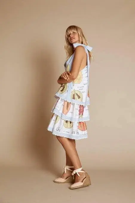 Binny Fruit Dress Print Size 10 - Image 2