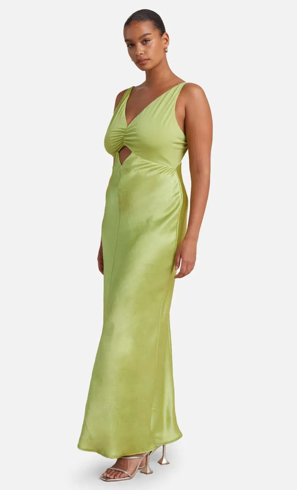 Bec & Bridge Julieta V Neck Maxi Dress Lime Green Size 6 / XS - Image 2