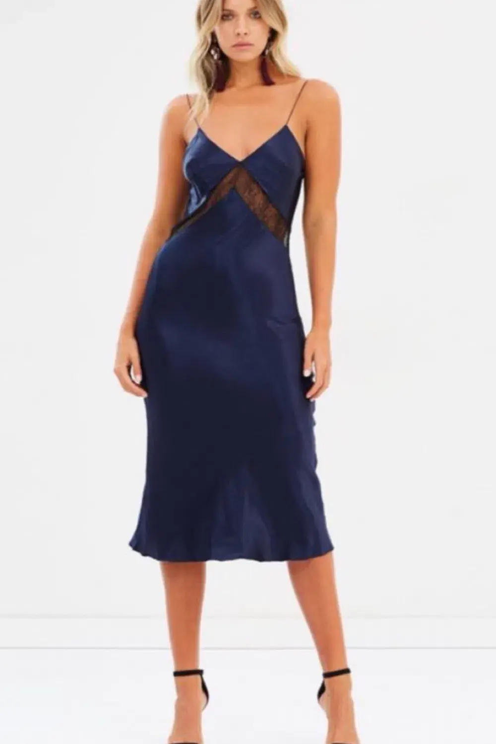 Bec & Bridge Je Suis Midi Dress Navy Size 6 / XS - Image 4