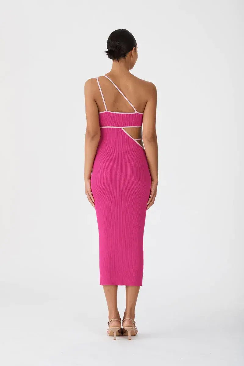 San Sloane Nathalya Midi Dress Pink Size 6 / XS - Image 3