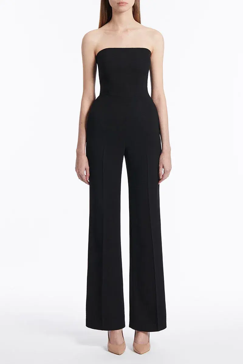 Carla Zampatti Crepe Strapless Jumpsuit Black Size XS / Au 6 for rent on The Volte - main image