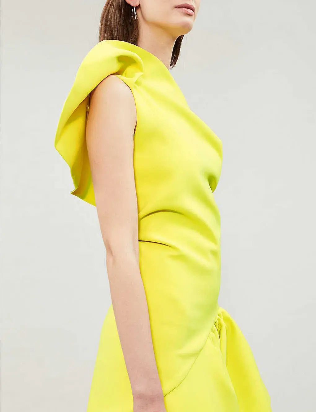 Maticevski Enfanta Crepe One Shoulder Mini Dress Yellow Size 12 - Image 2